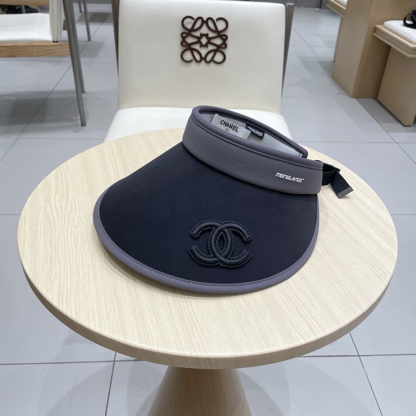  chanel香奈儿双面冰丝空顶遮阳帽女夏天防紫外线扎马尾户外遮阳大檐遮脸太阳帽