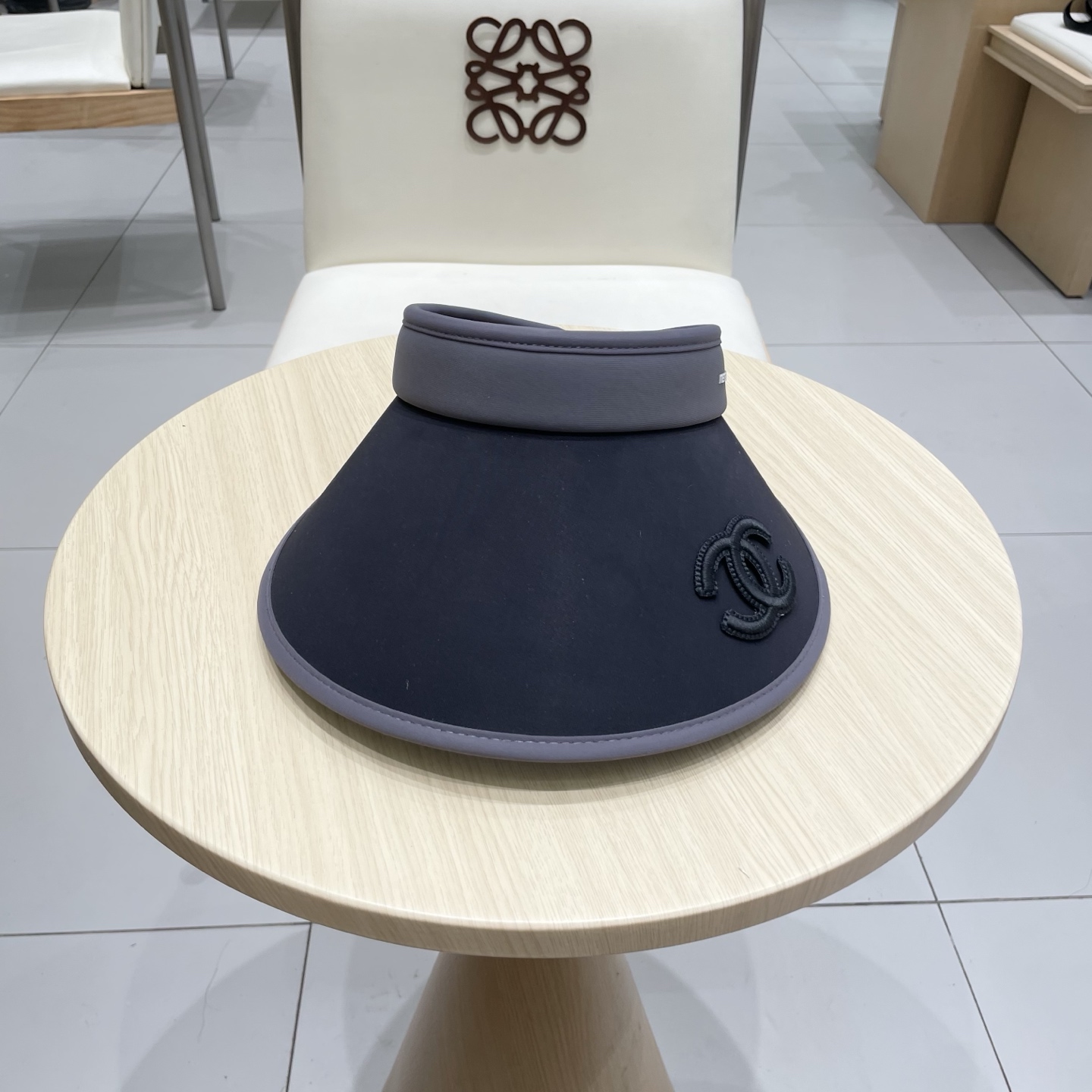  chanel香奈儿双面冰丝空顶遮阳帽女夏天防紫外线扎马尾户外遮阳大檐遮脸太阳帽