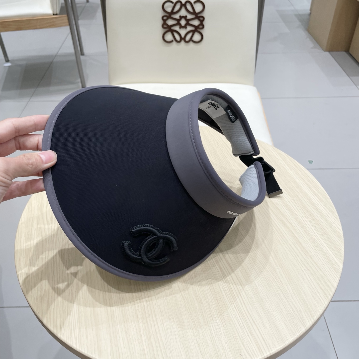  chanel香奈儿双面冰丝空顶遮阳帽女夏天防紫外线扎马尾户外遮阳大檐遮脸太阳帽