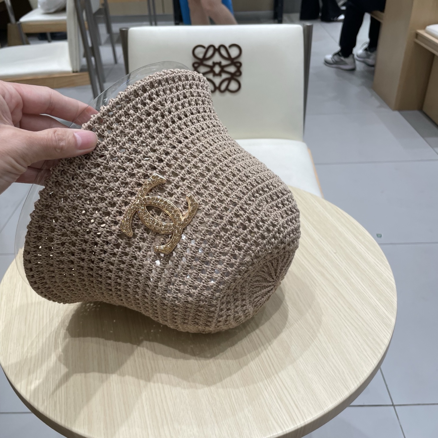  chanel香奈儿2025新款镂空帽子遮阳水桶帽日系春夏季女防晒显脸小盆帽时尚百搭