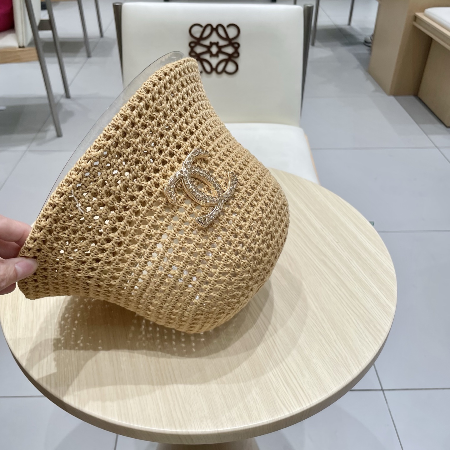  chanel香奈儿2025新款镂空帽子遮阳水桶帽日系春夏季女防晒显脸小盆帽时尚百搭