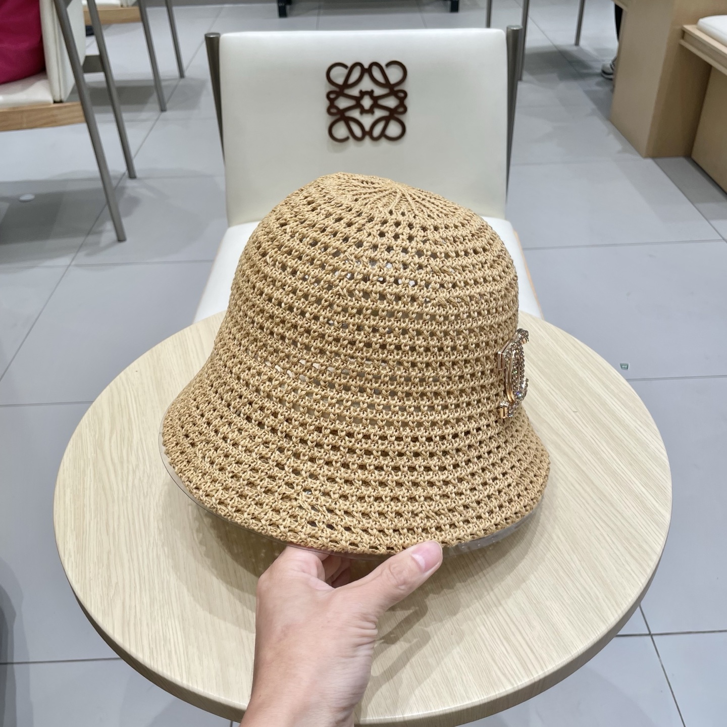  chanel香奈儿2025新款镂空帽子遮阳水桶帽日系春夏季女防晒显脸小盆帽时尚百搭