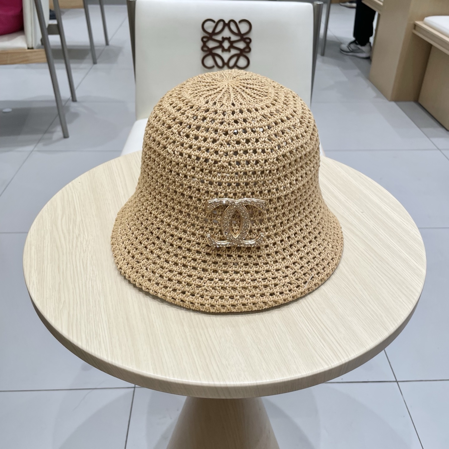  chanel香奈儿2025新款镂空帽子遮阳水桶帽日系春夏季女防晒显脸小盆帽时尚百搭