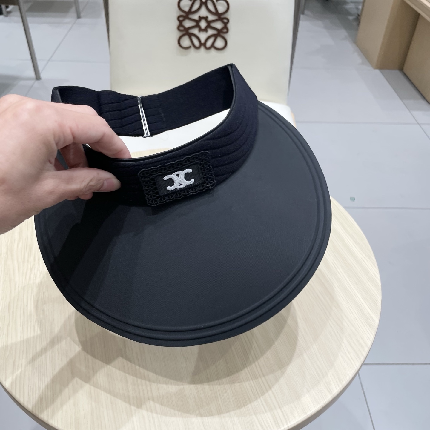  塞琳celine新款无痕一体空顶防晒帽女夏季户外骑车大檐透气防紫外线遮阳帽男