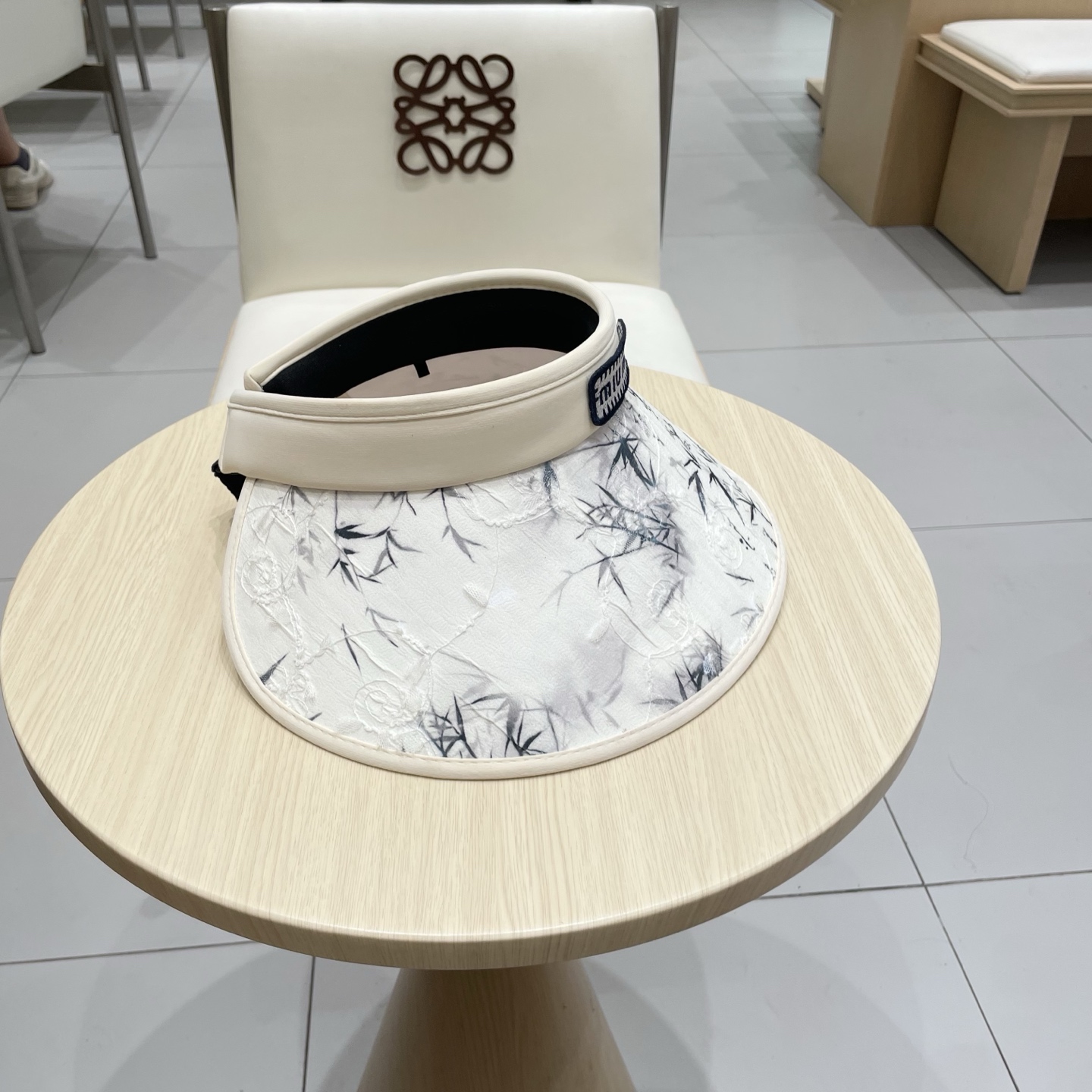  缪缪miumiu潮水墨竹子空顶帽子女夏季清新凉感防紫外线防晒ml