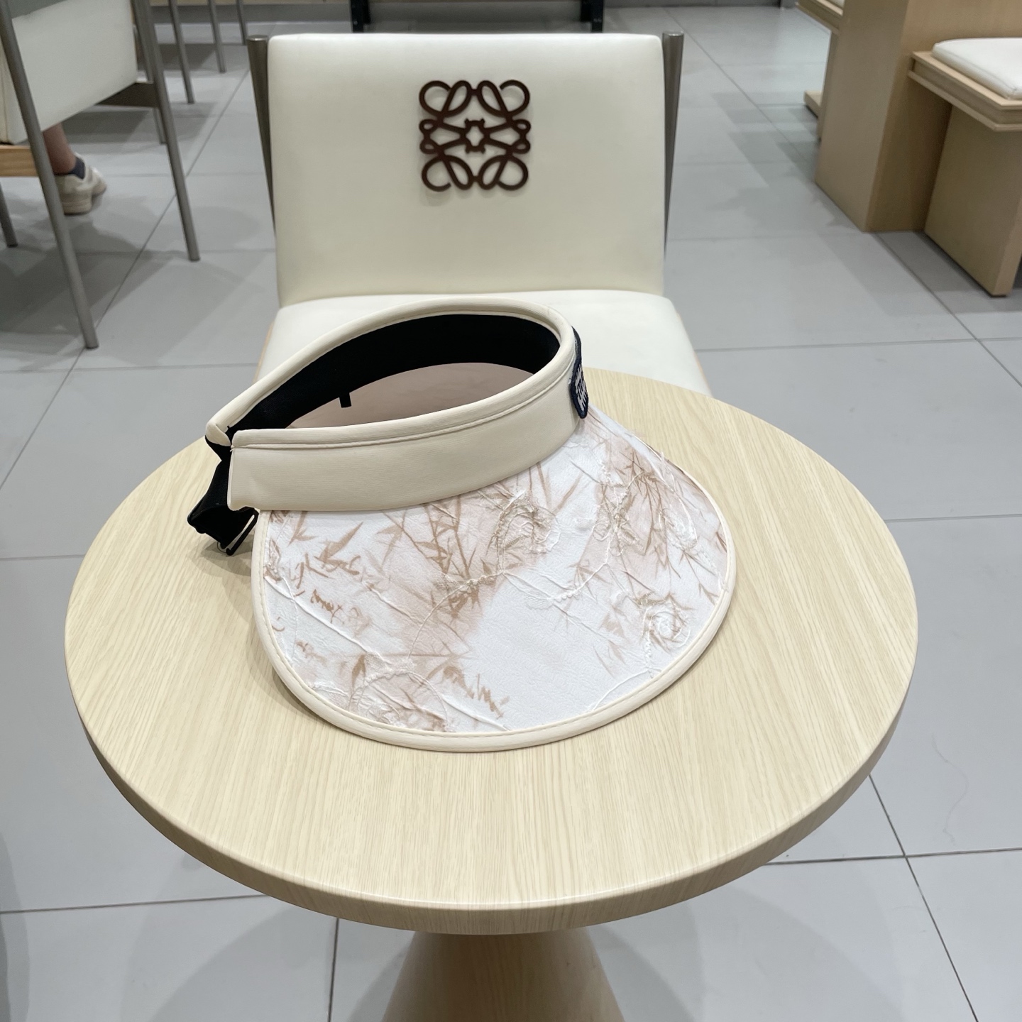  缪缪miumiu潮水墨竹子空顶帽子女夏季清新凉感防紫外线防晒ml