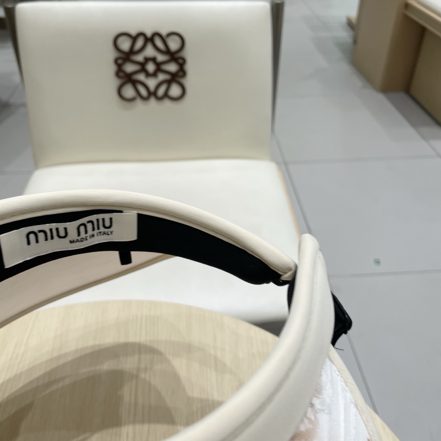  缪缪miumiu潮水墨竹子空顶帽子女夏季清新凉感防紫外线防晒ml