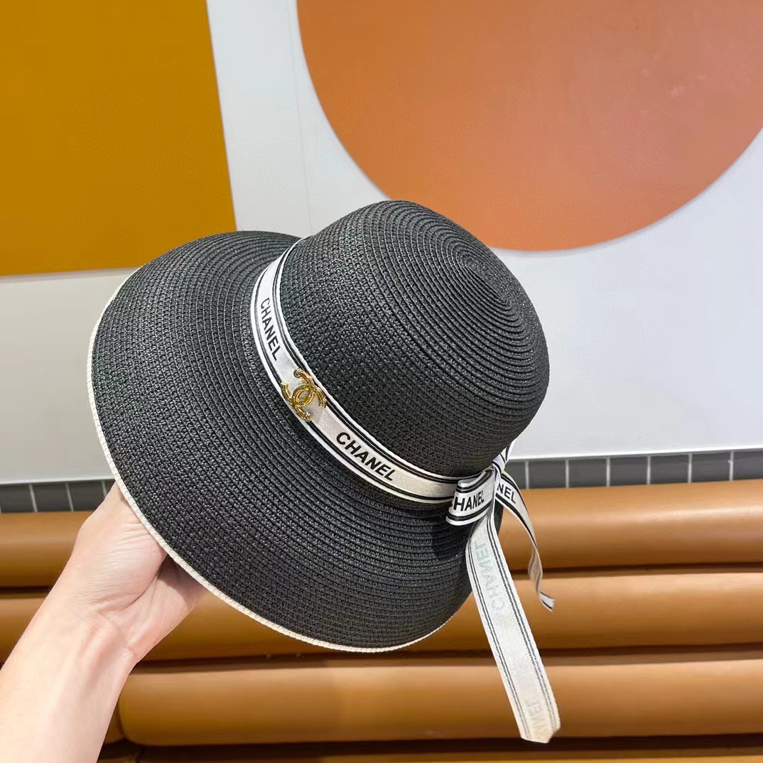     Chanel香奈儿灯笼草帽，高端定制，名媛必备，头围57cm