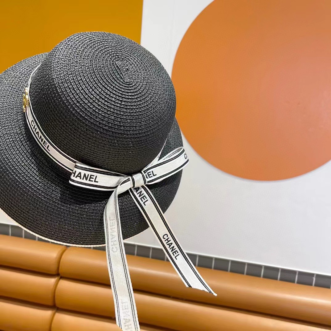     Chanel香奈儿灯笼草帽，高端定制，名媛必备，头围57cm