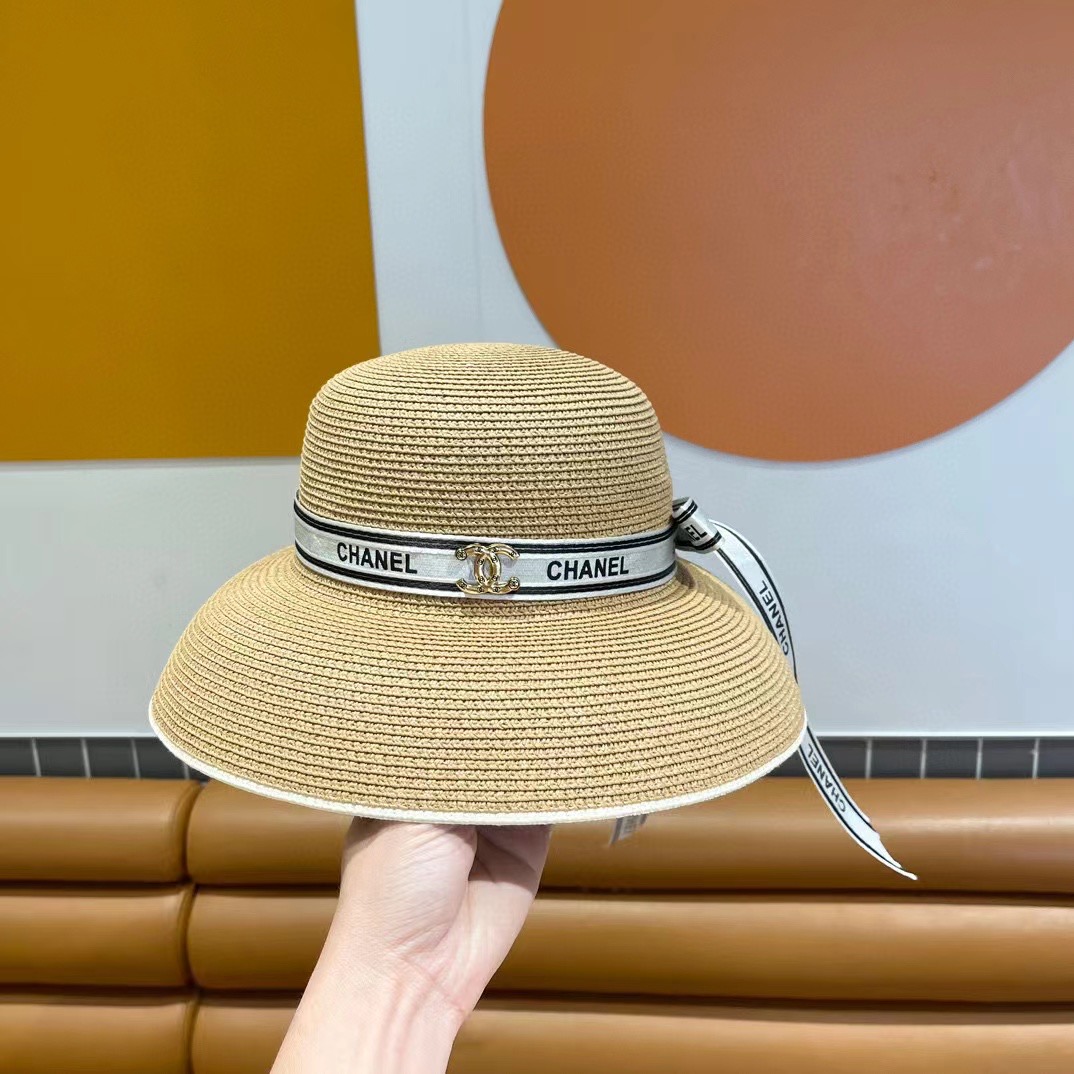     Chanel香奈儿灯笼草帽，高端定制，名媛必备，头围57cm