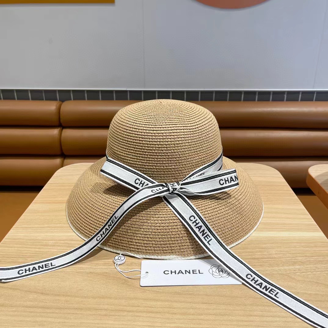     Chanel香奈儿灯笼草帽，高端定制，名媛必备，头围57cm