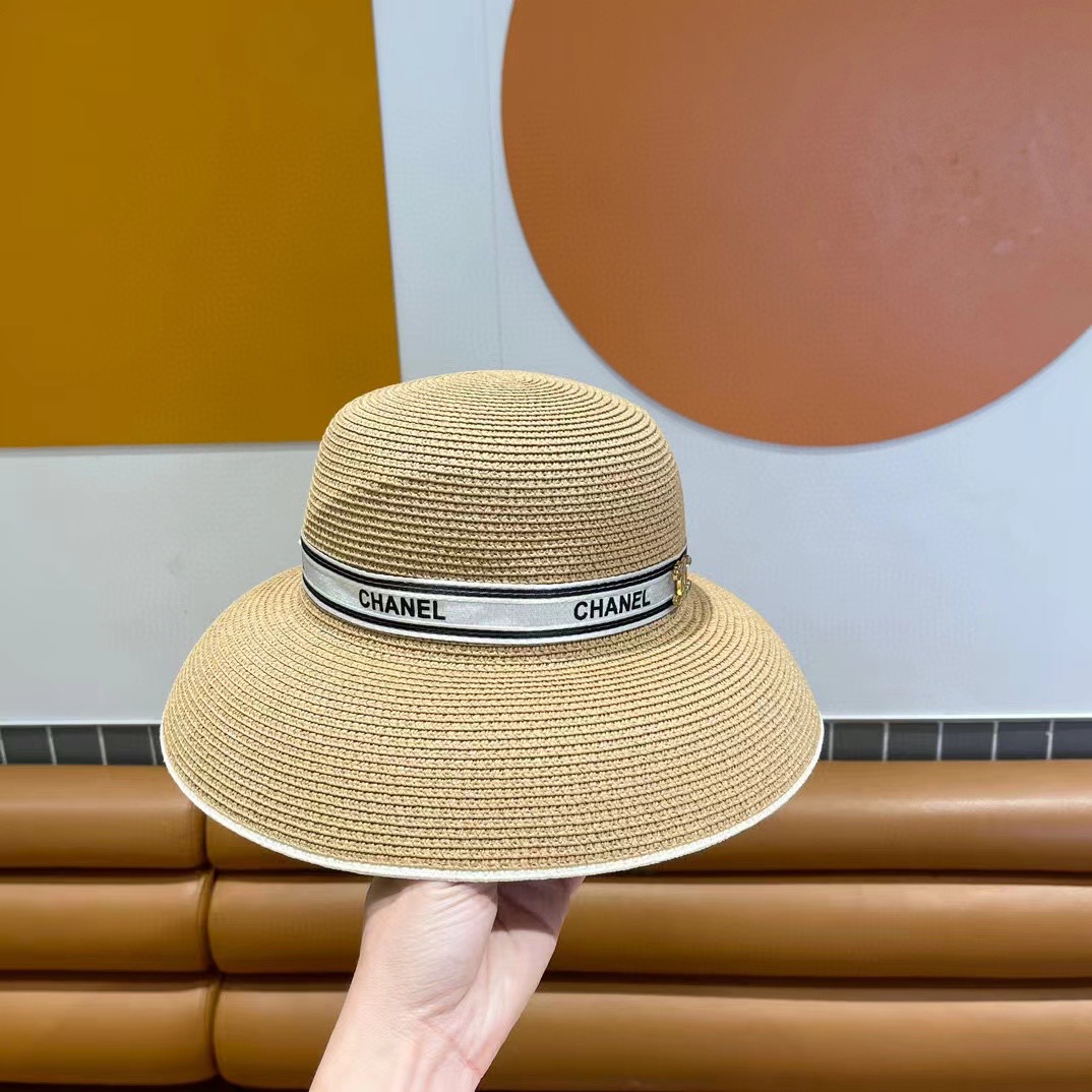     Chanel香奈儿灯笼草帽，高端定制，名媛必备，头围57cm