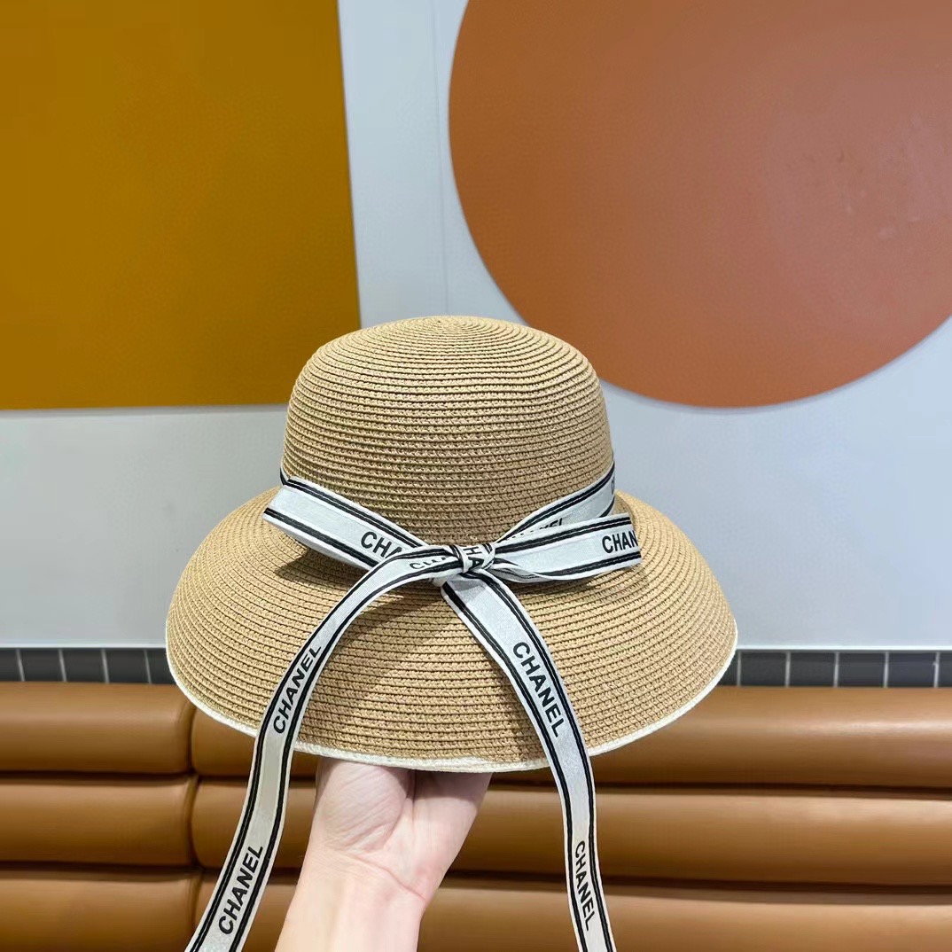     Chanel香奈儿灯笼草帽，高端定制，名媛必备，头围57cm
