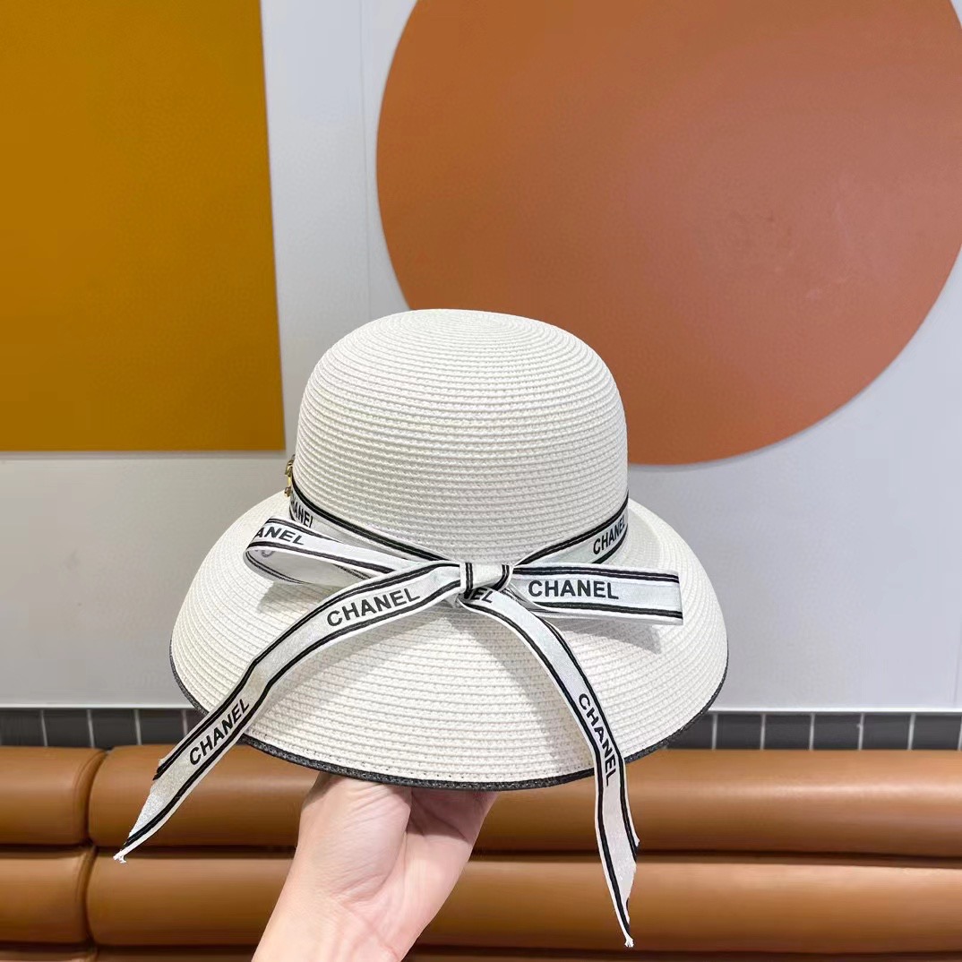    Chanel香奈儿灯笼草帽，高端定制，名媛必备，头围57cm

