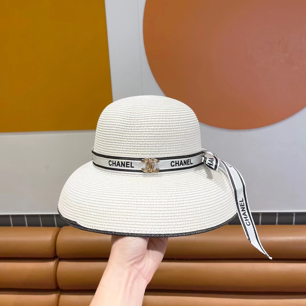     Chanel香奈儿灯笼草帽，高端定制，名媛必备，头围57cm
