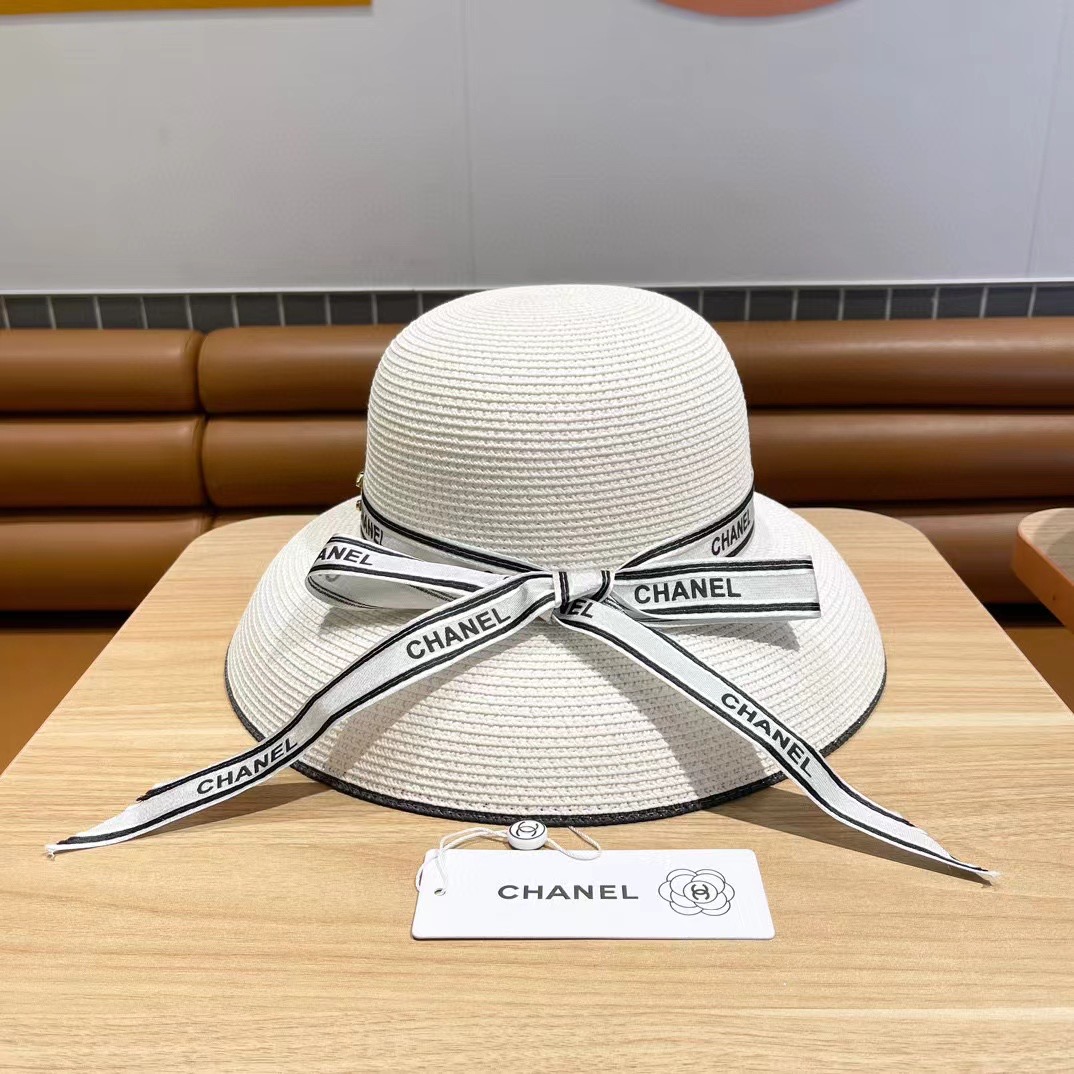     Chanel香奈儿灯笼草帽，高端定制，名媛必备，头围57cm
