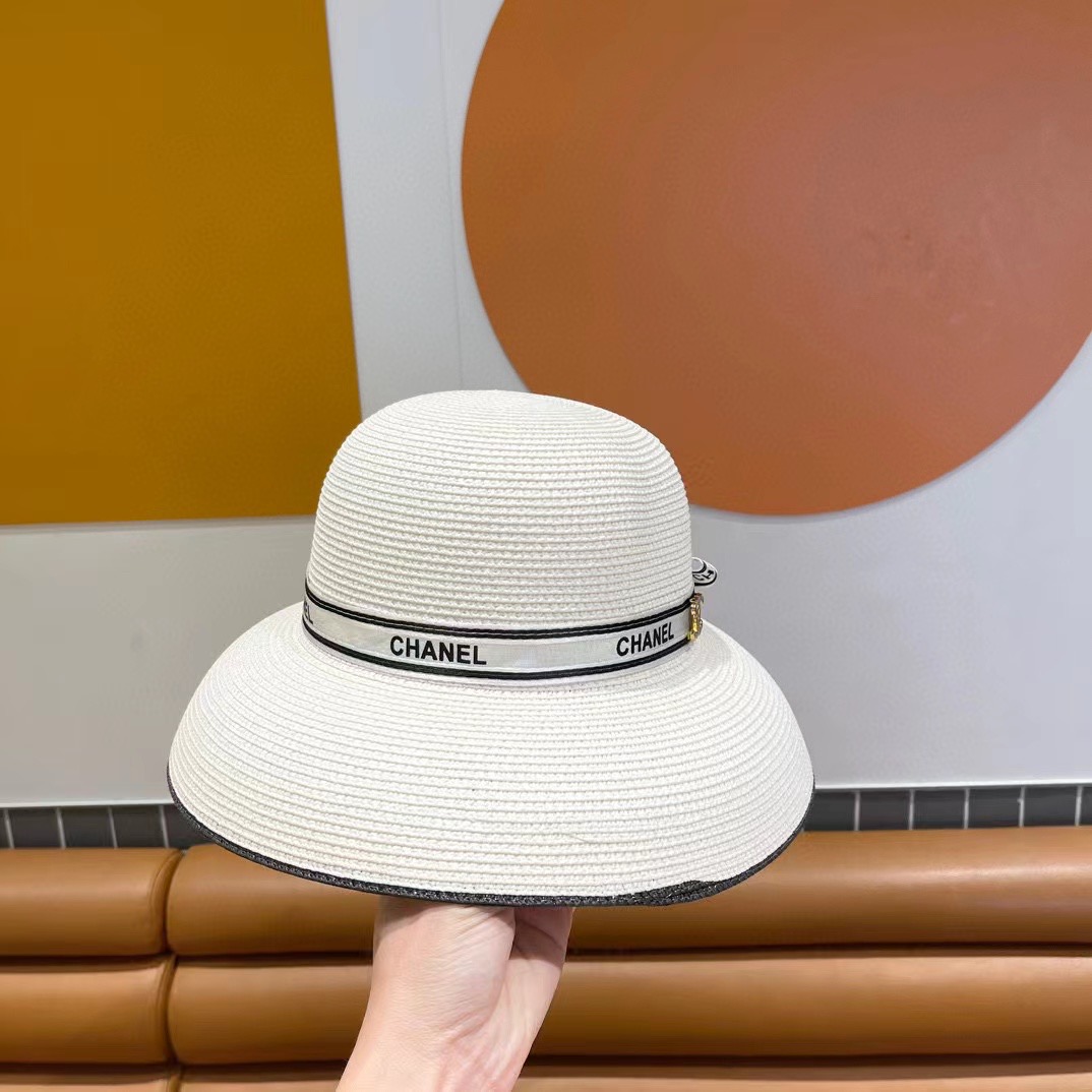     Chanel香奈儿灯笼草帽，高端定制，名媛必备，头围57cm
