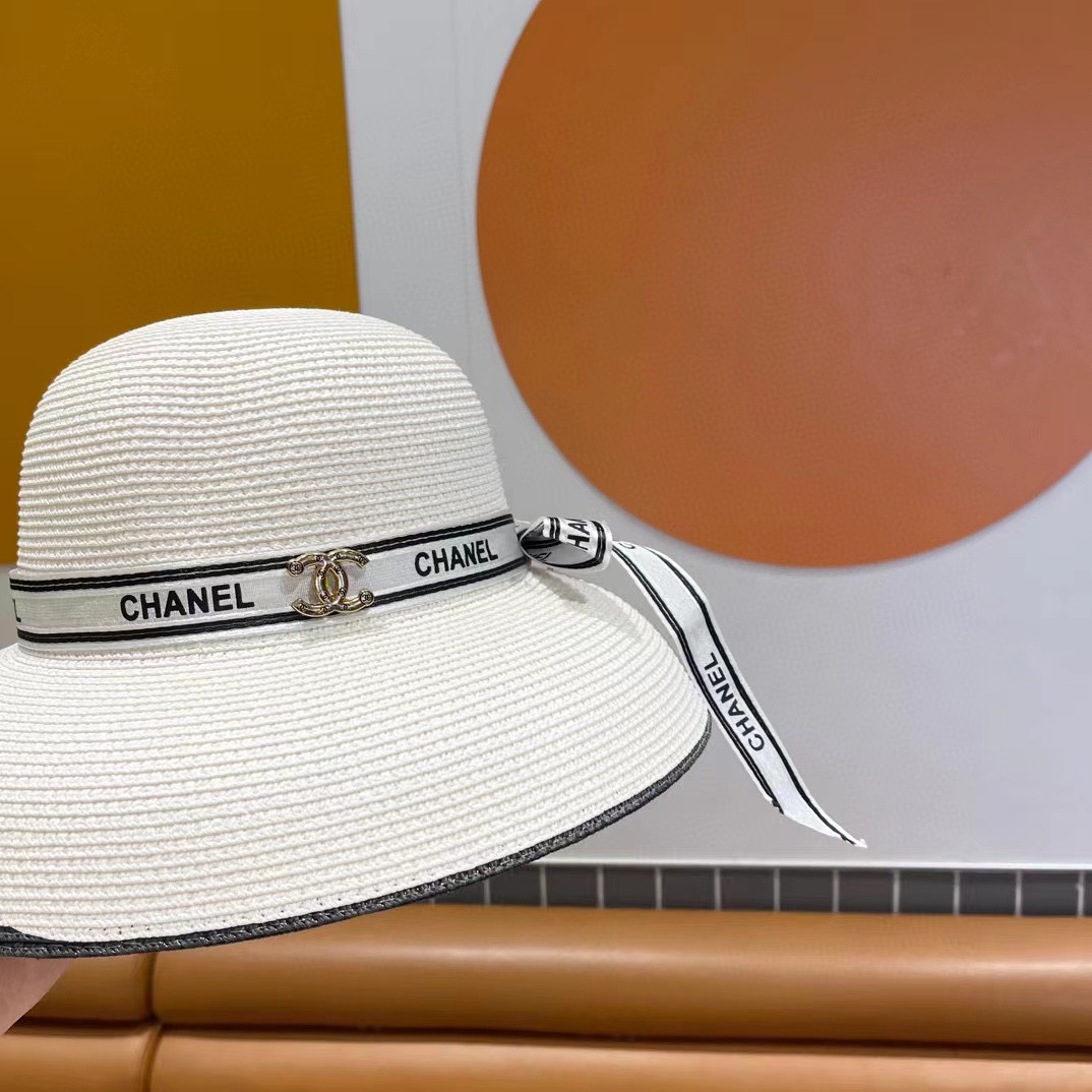     Chanel香奈儿灯笼草帽，高端定制，名媛必备，头围57cm
