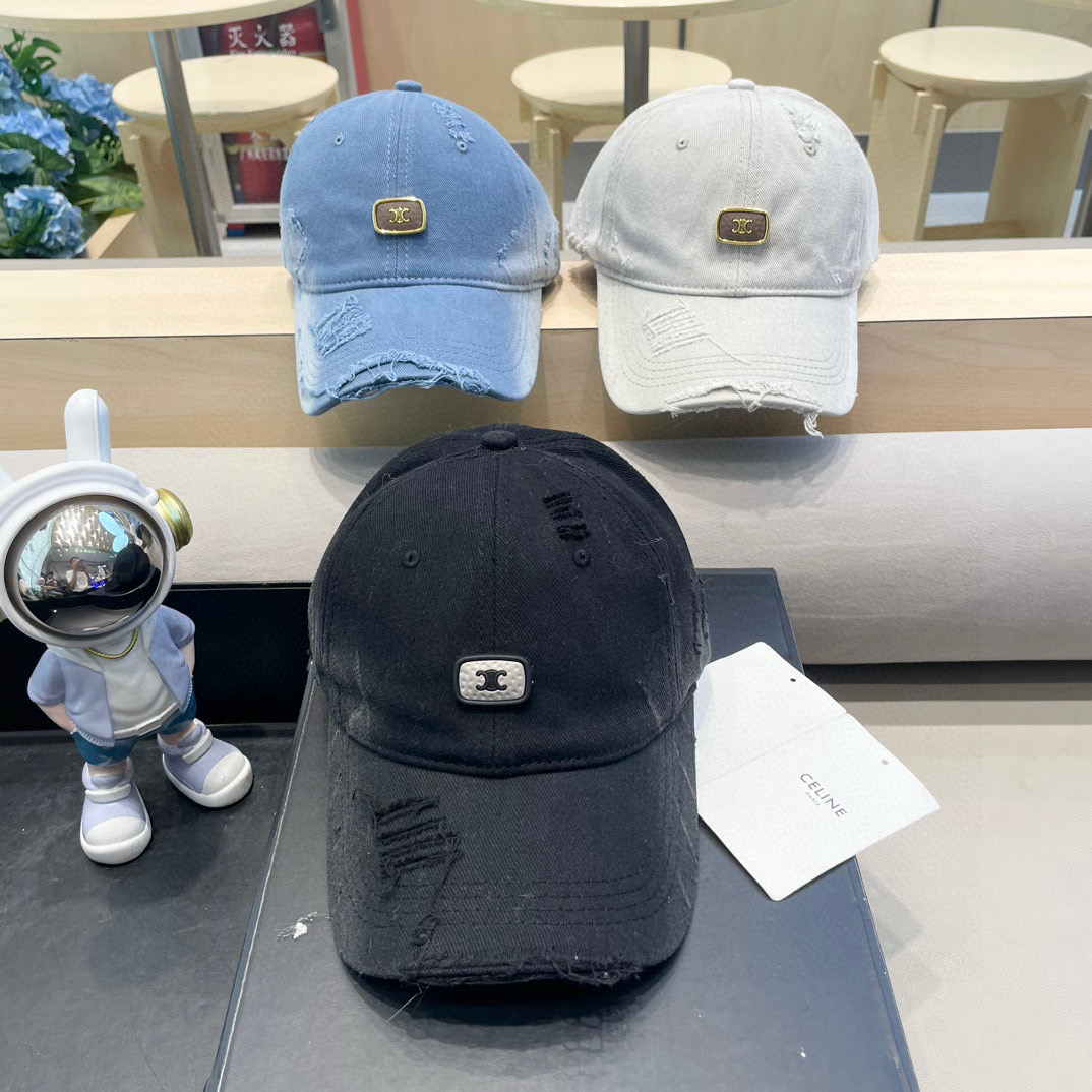  CELINE 塞琳 新款 🆕 棒球帽 🧢 
原单棒球帽 🧢原版1.1复刻 （对比 🆚 市场通货 
l