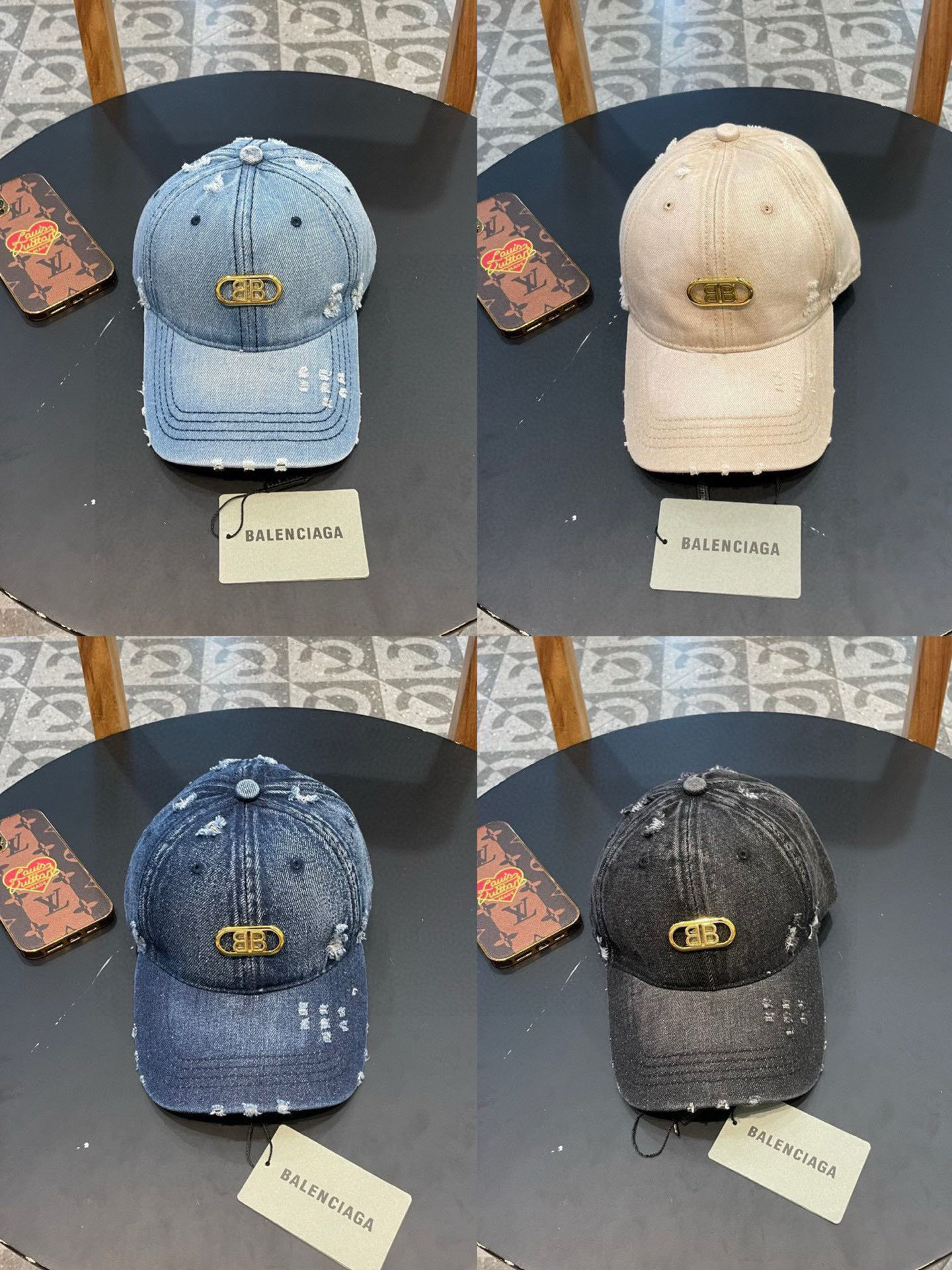  BALENCIAGA巴黎世家🆕春款新款个性棒球帽，高品质牛仔面料，透气性巨佳，四季佩戴款
高颜值时尚单