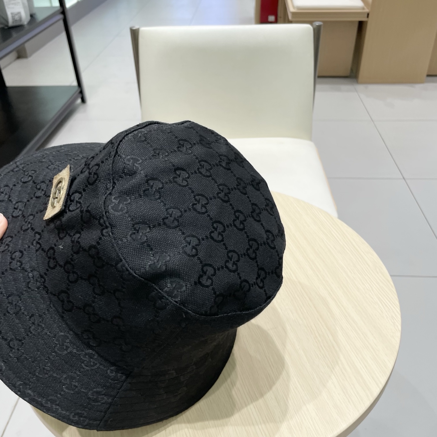 Gucci古奇经典款老花渔夫帽，男女通用，头围57cm