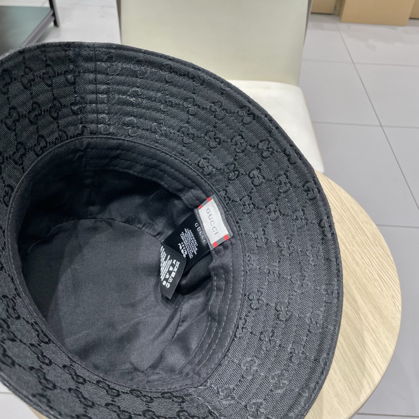 Gucci古奇经典款老花渔夫帽，男女通用，头围57cm