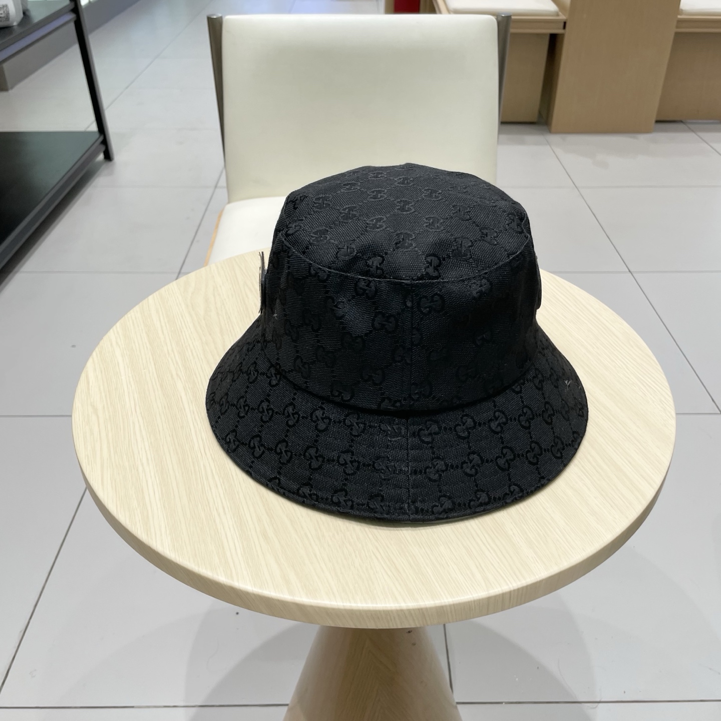 Gucci古奇经典款老花渔夫帽，男女通用，头围57cm