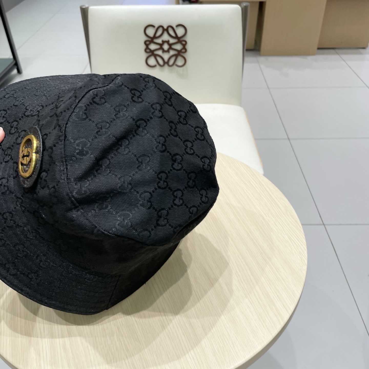  Gucci古奇原单渔夫帽，头围57cm