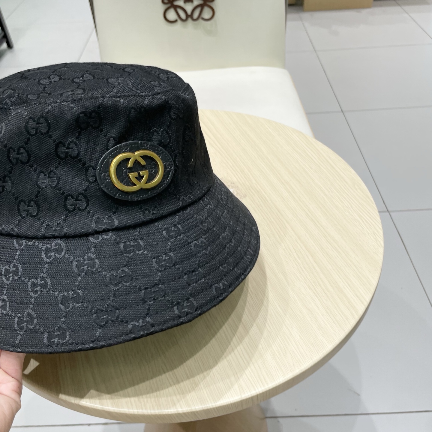  Gucci古奇原单渔夫帽，头围57cm