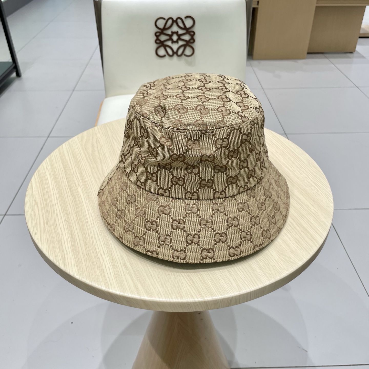  Gucci古奇原单渔夫帽，头围57cm