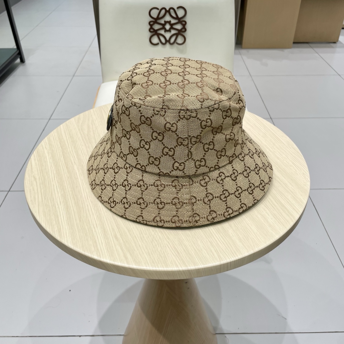  Gucci古奇原单渔夫帽，头围57cm