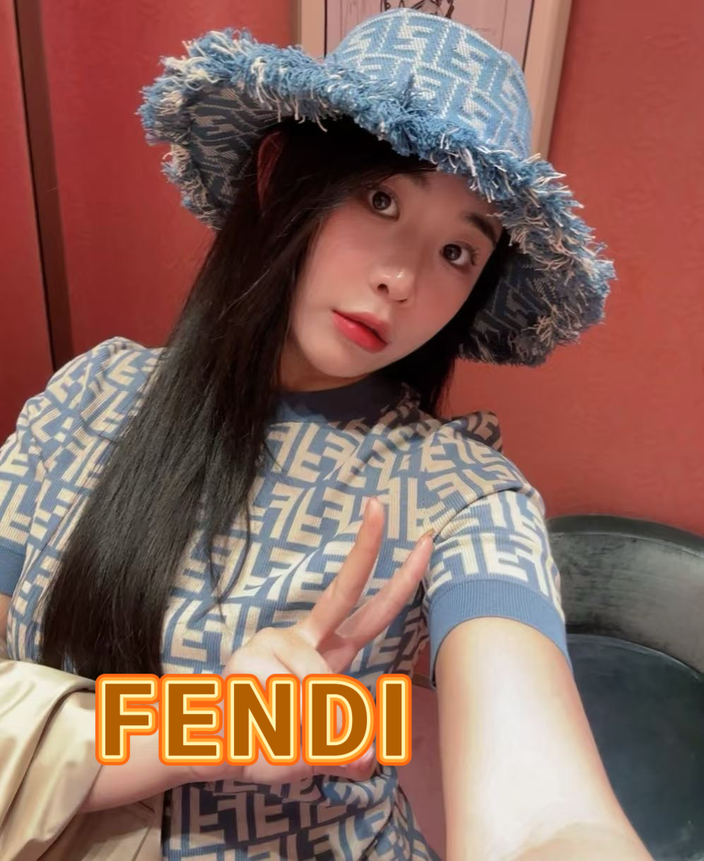  FENDI芬迪 老花系列渔夫帽 经典FF中古单品，气质穿搭单品，质量杠杠👍