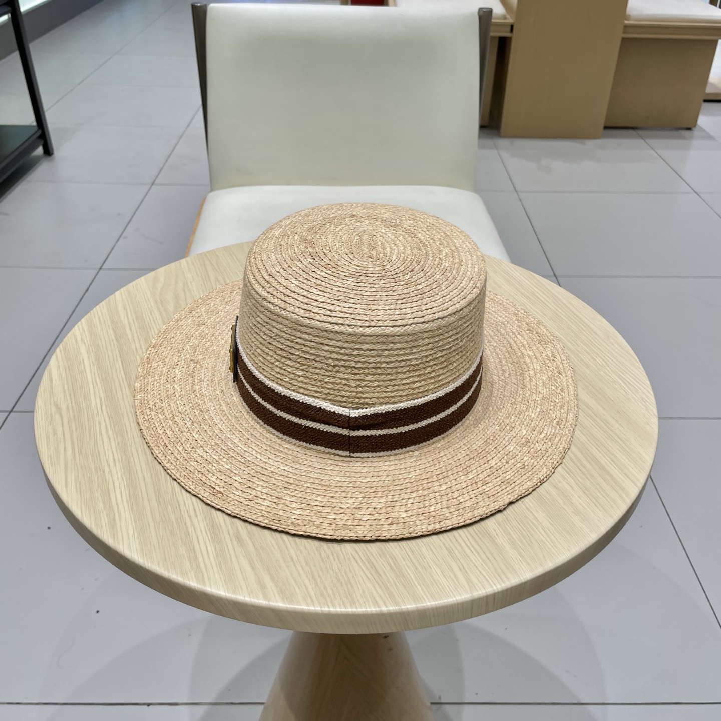  Prada普拉达新款拉菲草帽，头围57cm