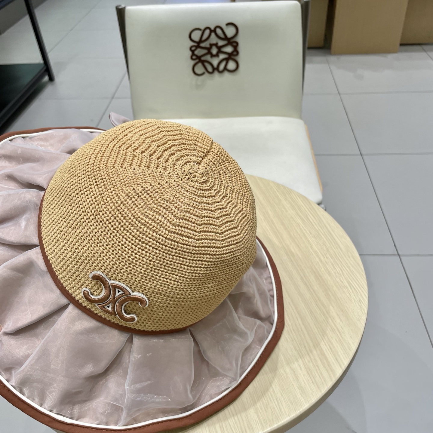  celine塞琳夏天日系蝴蝶结黑胶遮阳防晒帽透气大沿渔夫帽出游防紫外线帽子女