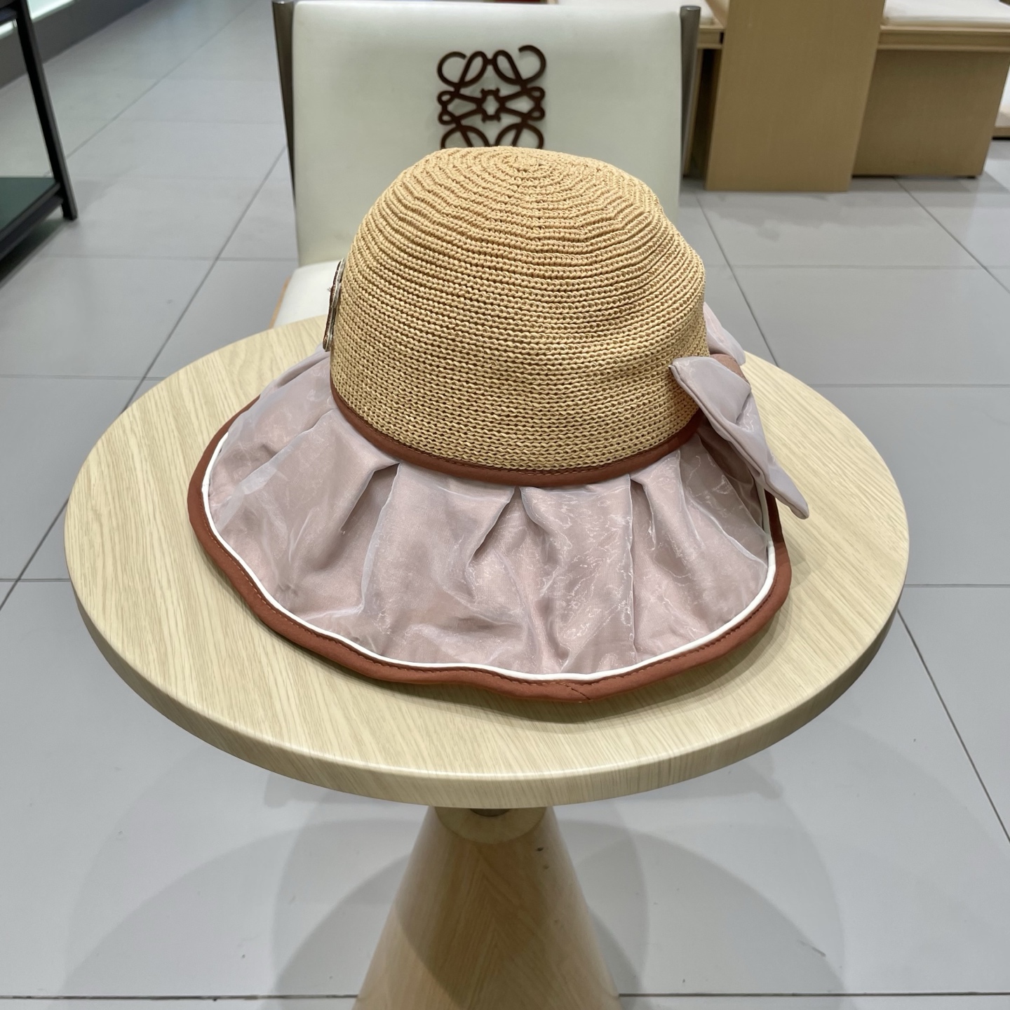  celine塞琳夏天日系蝴蝶结黑胶遮阳防晒帽透气大沿渔夫帽出游防紫外线帽子女