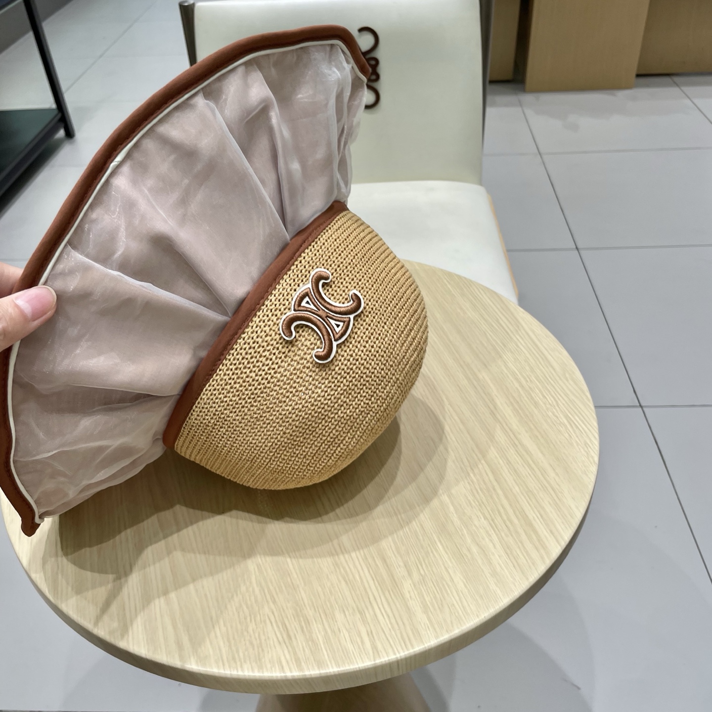  celine塞琳夏天日系蝴蝶结黑胶遮阳防晒帽透气大沿渔夫帽出游防紫外线帽子女