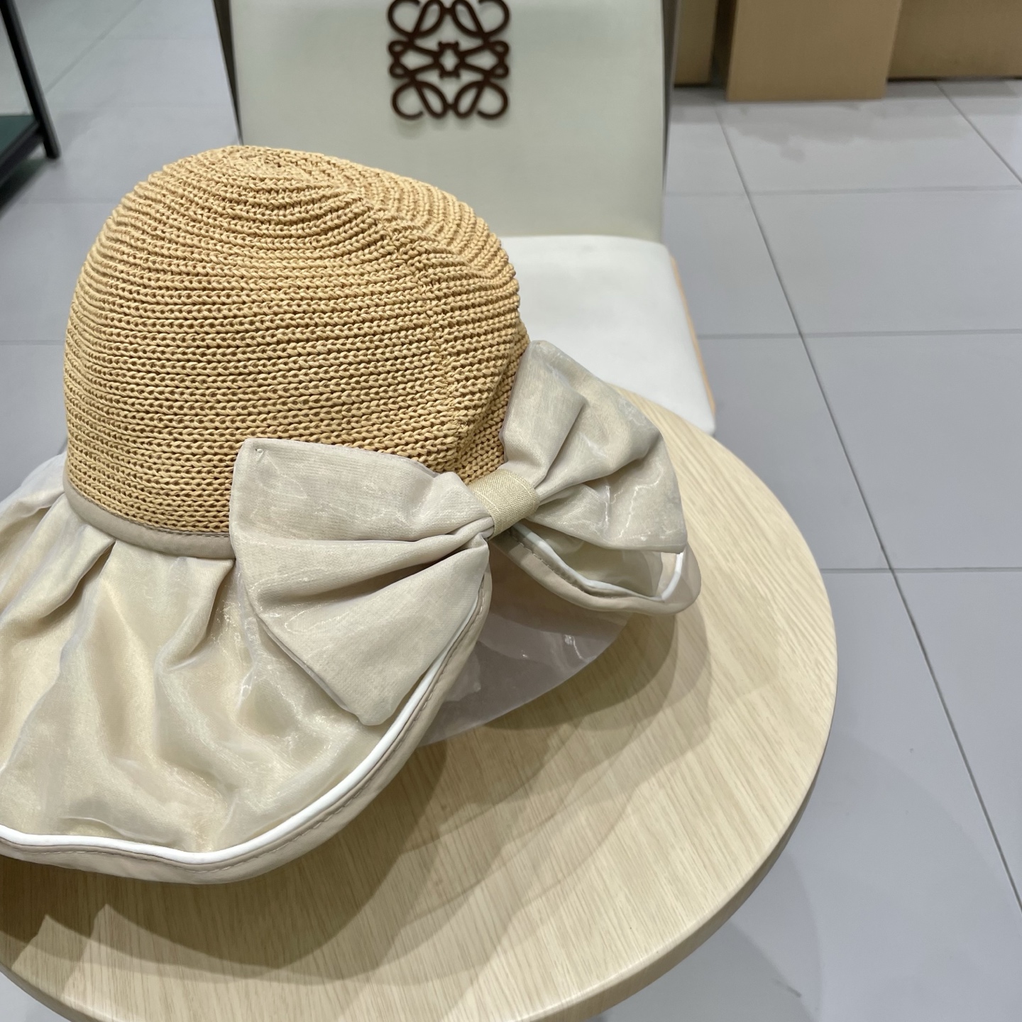  celine塞琳夏天日系蝴蝶结黑胶遮阳防晒帽透气大沿渔夫帽出游防紫外线帽子女