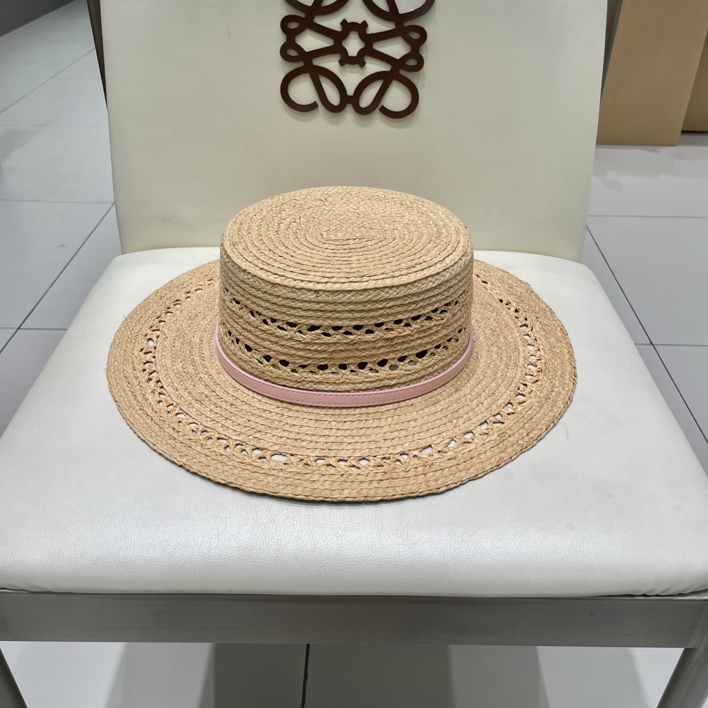  LV新款拉菲草帽，镂空设计，旅游必备，头围57cm