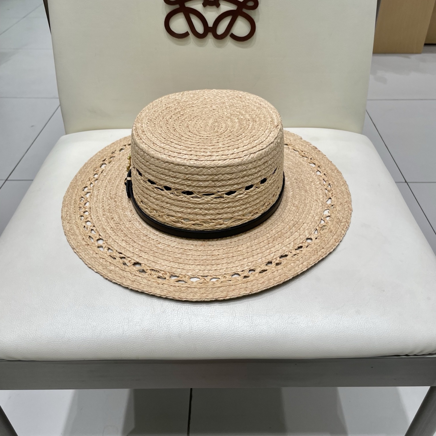  LV新款拉菲草帽，镂空设计，旅游必备，头围57cm