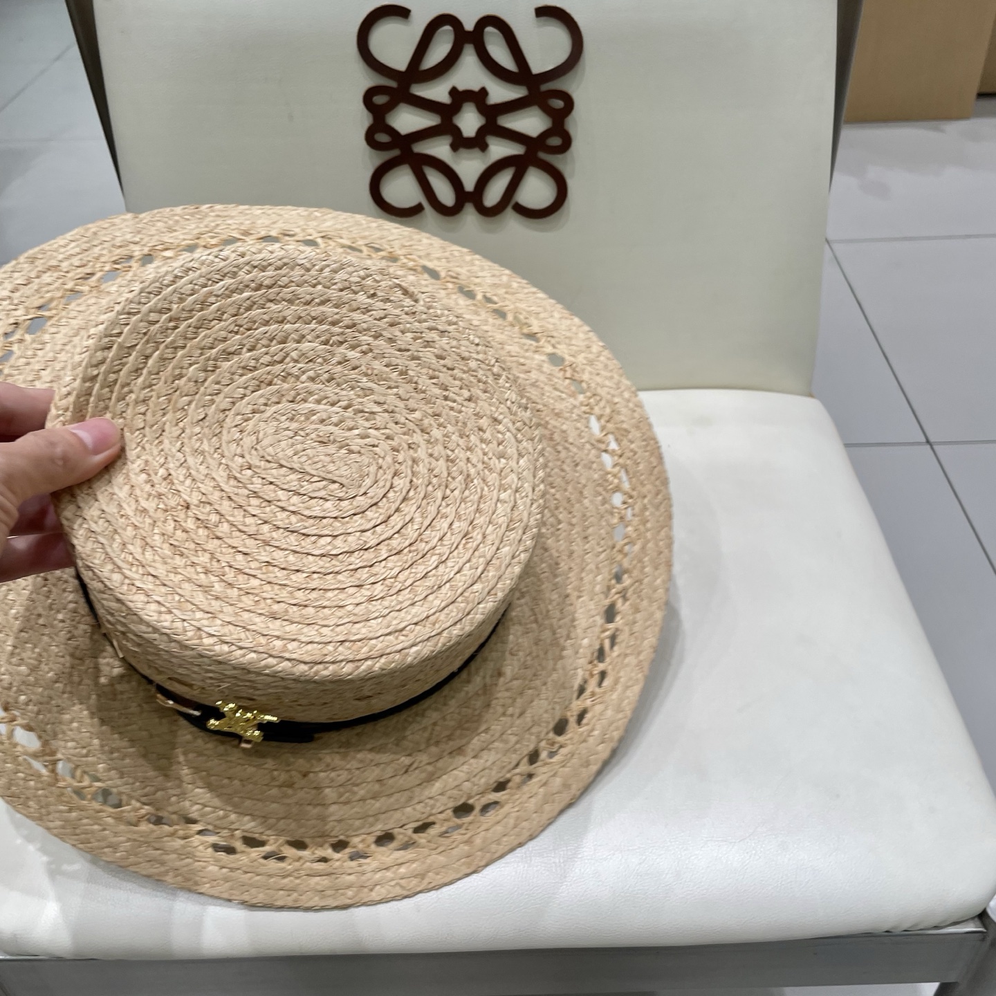  LV新款拉菲草帽，镂空设计，旅游必备，头围57cm