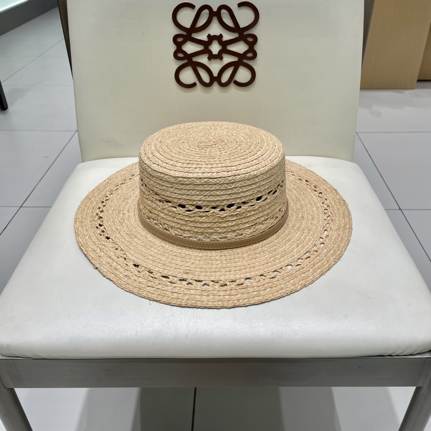  LV新款拉菲草帽，镂空设计，旅游必备，头围57cm