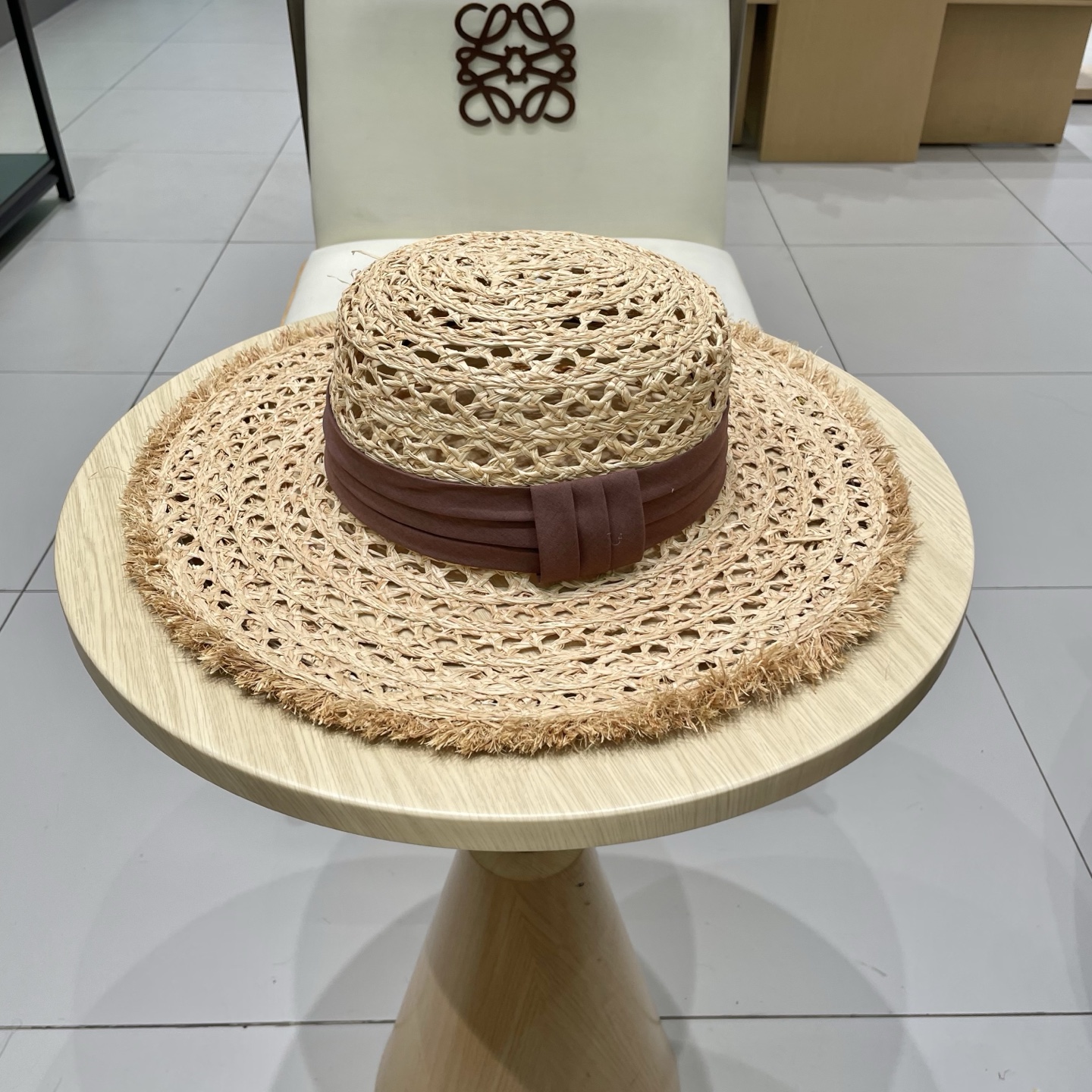  chanel香奈儿拉夏贝尔草帽拉菲草法式平顶遮阳帽海边度假大檐太阳帽镂空防晒帽