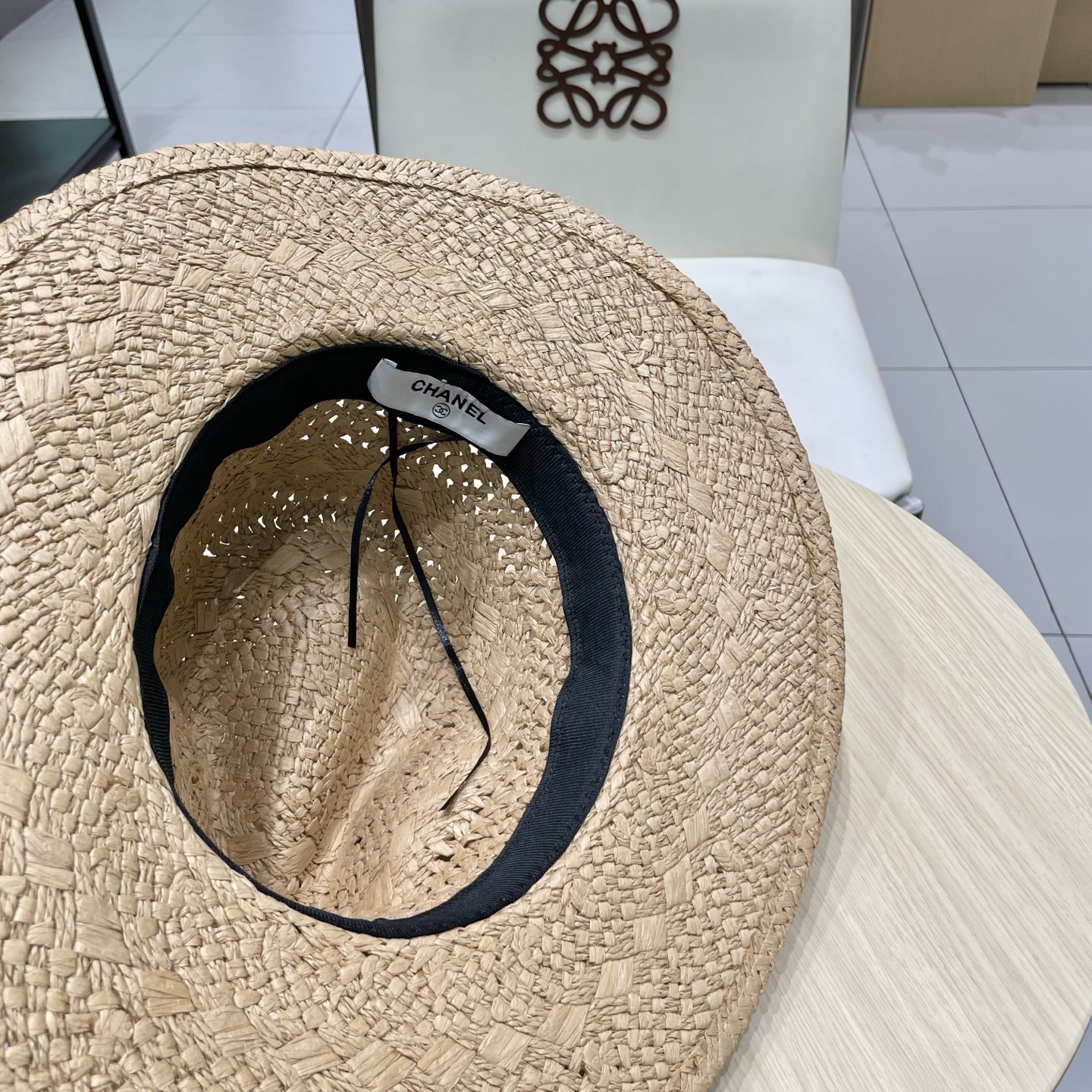   chanel香奈儿男女草帽镂空大帽檐遮阳帽情侣夏季爵士帽男女通用巴拿马帽礼帽