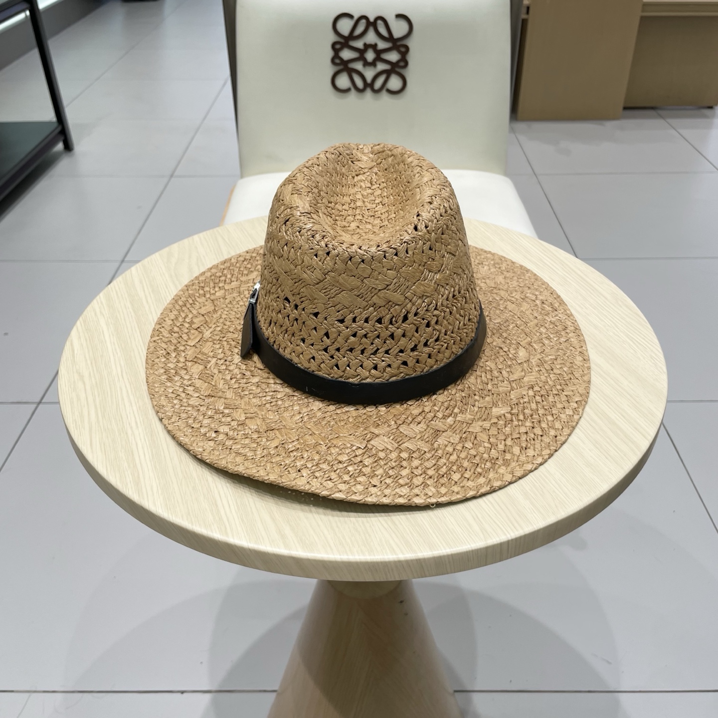   chanel香奈儿男女草帽镂空大帽檐遮阳帽情侣夏季爵士帽男女通用巴拿马帽礼帽