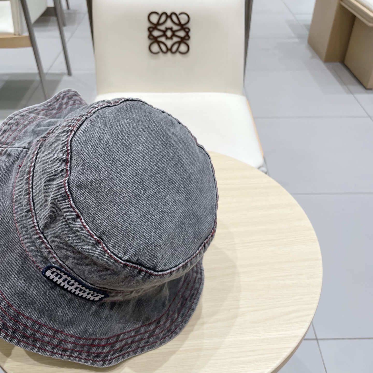  miumiu缪缪新款牛仔渔夫帽，头围57cm