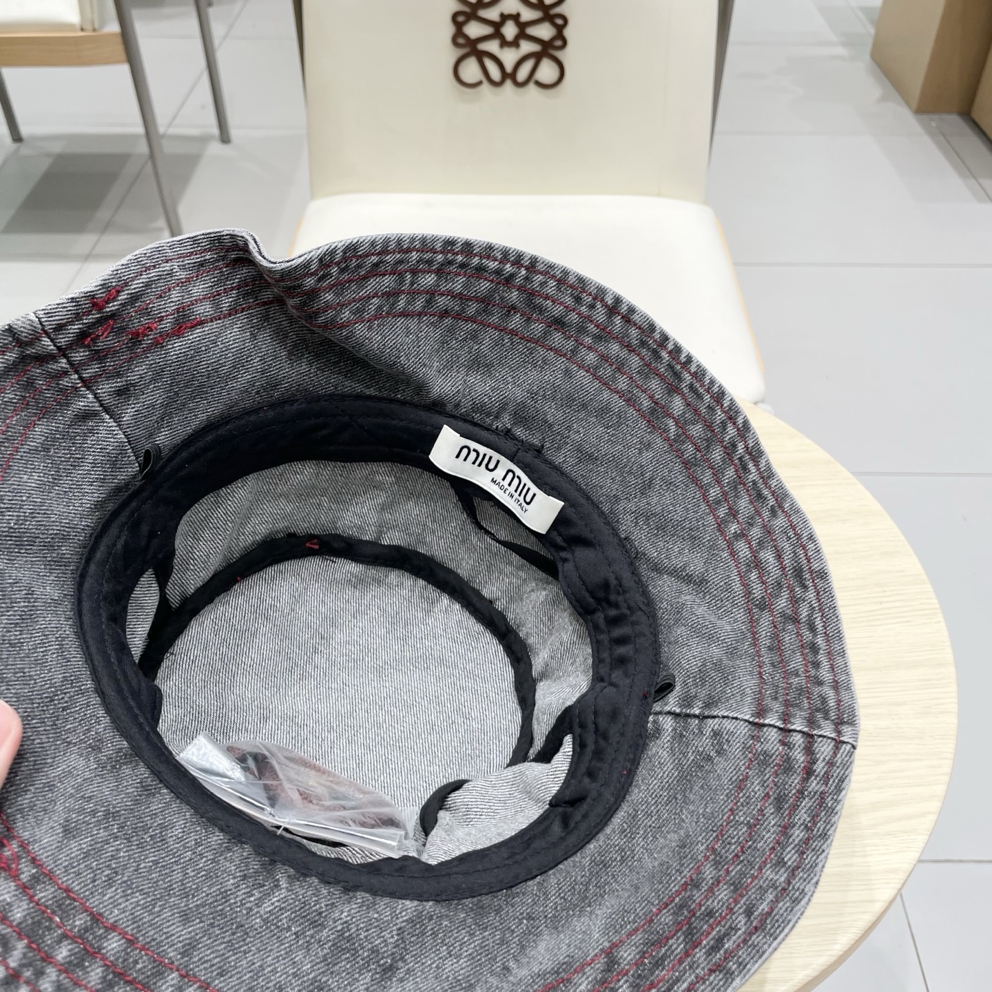  miumiu缪缪新款牛仔渔夫帽，头围57cm