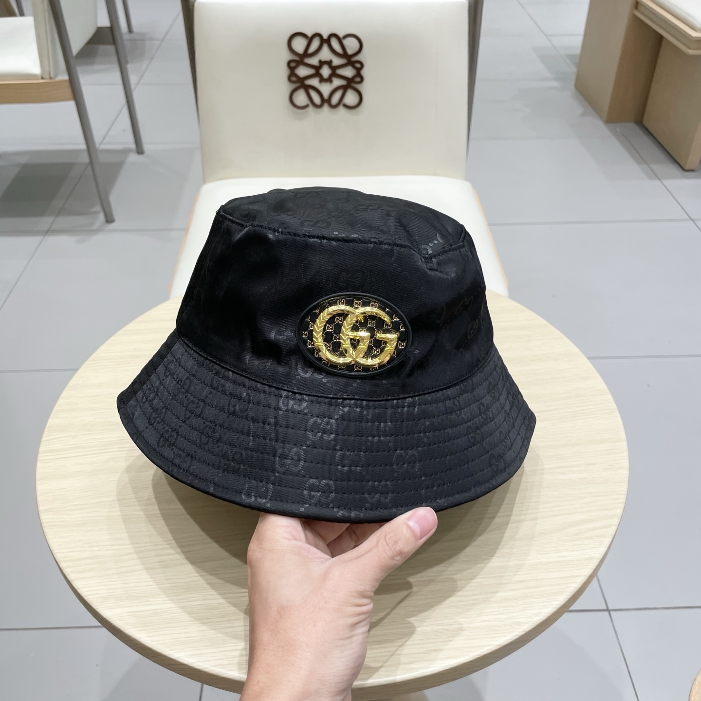 【GUCCI古奇】2025新款双面专柜渔夫帽，新款出货，大牌款超好搭配，赶紧入手！