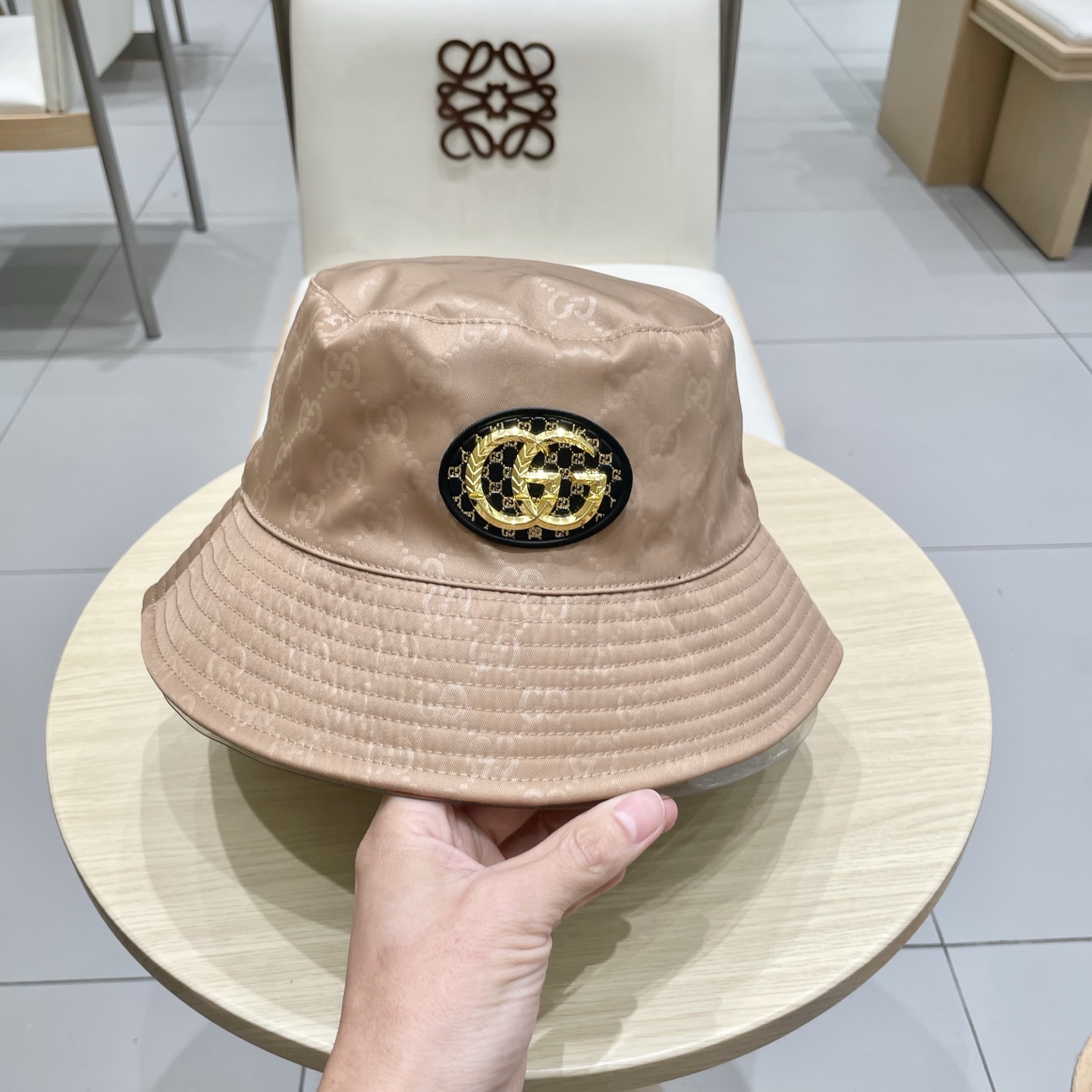 【GUCCI古奇】2025新款双面专柜渔夫帽，新款出货，大牌款超好搭配，赶紧入手！