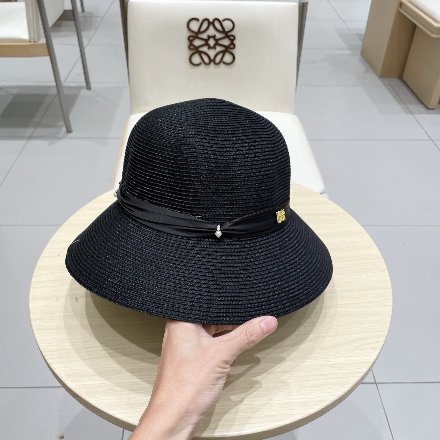  dior迪奥2025新款赫本风时尚百搭渔夫帽女夏季海边度假遮阳防晒帽太阳帽子