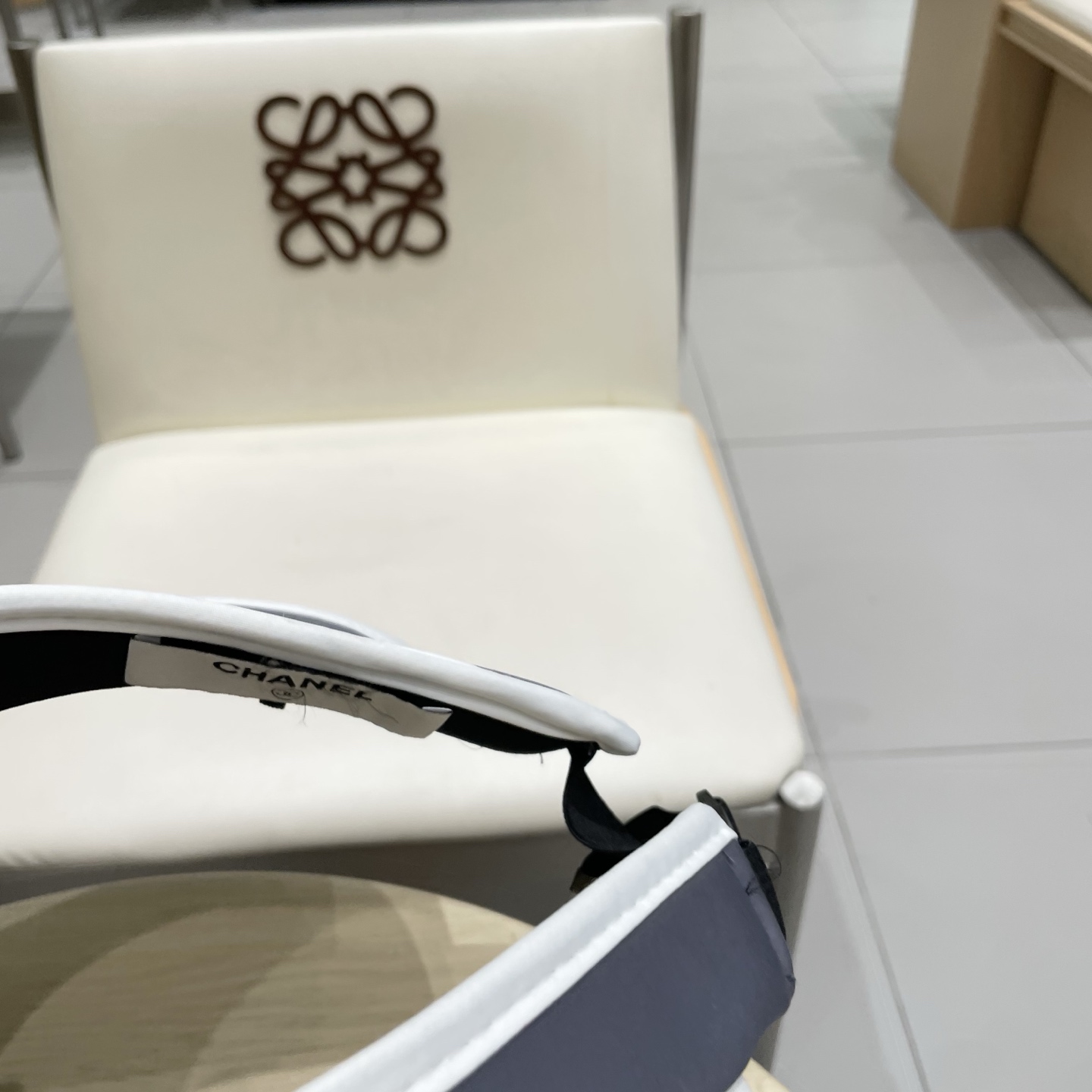  Chanel香奈儿发箍遮大檐阳帽 空顶草帽